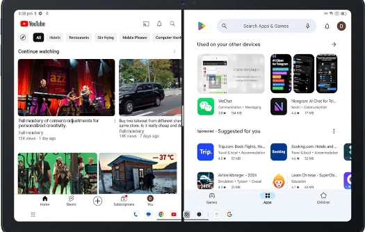 tab 16 pro split screen